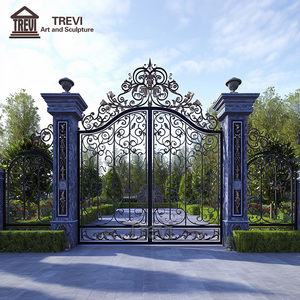 Espléndida y lujosa puerta de hierro forjado sólido con estilo para el hogar - Product Image 6