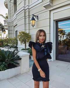 Design unique diamants mode robes de <span class=keywords><strong>cocktail</strong></span> femmes élégante <span class=keywords><strong>plume</strong></span> Club <span class=keywords><strong>robe</strong></span> de pansement - Product Image 2