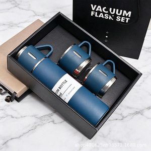 Stainless Steel Vacuum <b>Bottle</b> 500ml With Three Lids Gift Set For Hot Cold Drinks - Product Image 4