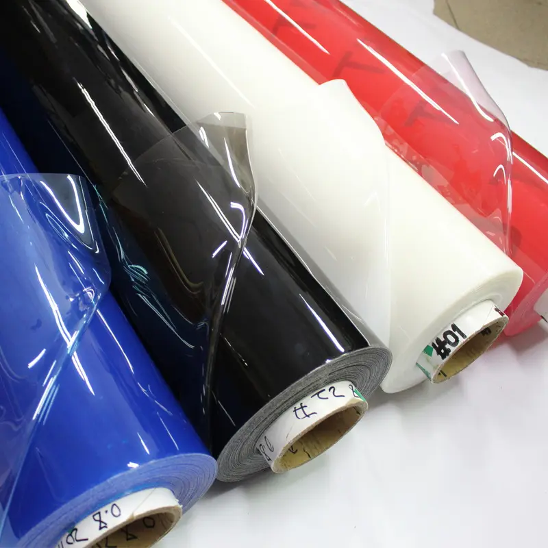 Rollo de película de poliuretano multicolor de película de TPU transparente de color respetuoso con el medio ambiente para bolsos y ropa