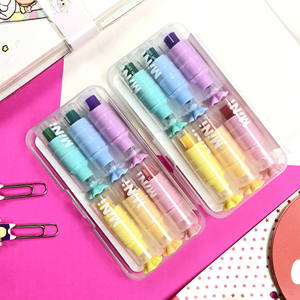 Marcadores de Colores Estilo Caramelo, Creativos, en Cartón, Mini Marcadores Fluorescentes para Niños, Regalo - Product Image 3