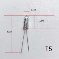 T3 T4 T5 Miniature Ampoule Lampes 12V 24V Lampe Ampoule Edison Incandescent Filament Riz 3mm 4mm 5mm Néon Indiquant Ampoule