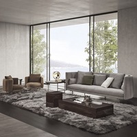 Canapé d'angle modulable en cuir semi-rembourré 2, 3 ou 4 places, personnalisable, grand format, pour salon - Vente en gros