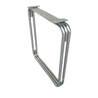Pieds de table rectangulaires en acier inoxydable robustes, pour bureau d'ordinateur, table à manger, design à trois lignes