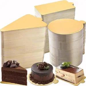 Bestverkochte Mini-Gouden Papieren Mousse-Cakebodem Van Voedingskwaliteit Met Gouden Cirkelvormige Wegwerpcakemat In Verschillende Maten