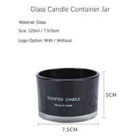 Vente en gros Récipient de pot à bougie en verre recyclé écologique Pot de tasse à bougie en verre aux couleurs de Noël