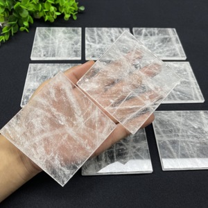 Losas de Cristal de Cuarzo Natural Pulido Personalizado, Baldosas de Piedra de Cristal Transparente para Decoración - Product Image 1