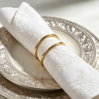 Anneaux de serviette dorés, porte-serviettes simples pour nappe, ensemble de cadeaux de mariage décoratifs modernes, décoration de table de Noël