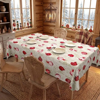 Nappe imperméable, résistante à l'huile et à la chaleur, facile à nettoyer, motif boules de Noël, pour dîner et fête