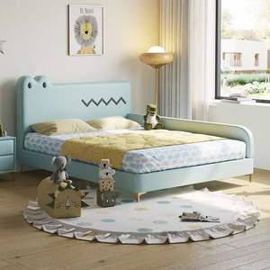 Cama de cocodrilo de dibujos animados para niños, cama de lujo minimalista moderna con barandillas para niños, tema de animales de espacio pequeño - Product Image 4