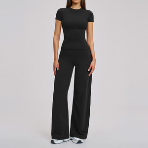 Conjunto Deportivo de Pantalones Acampanados y Camiseta sin Mangas para Correr al Aire Libre, Gimnasio y Yoga, Gran <span class=keywords><strong>Venta</strong></span> 2026 - Product Image 2