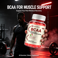 Gummies BCAA sans gluten et sans sucre pour l'énergie des athlètes de musculation, entraînement en salle de sport, fitness, pour adultes