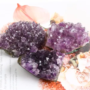 Grezza naturale Uruguay Ametista Cluster Raw Amethyst Geode Cluster Guarigione Cristalli Cluster