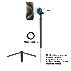 Soporte Magnético de Alta Calidad para Teléfono Móvil, de Aleación de Aluminio, con Pincho para Suelo, para <span class=keywords><strong>Cama</strong></span>, Palo para Selfies, Palo para Selfies de Golf, para Exteriores - Product Image 3