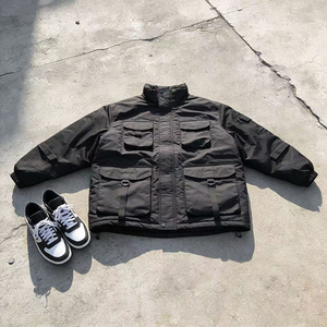 Produttore OEM di Giacche Puffer Lucide Personalizzate, Unisex, con Zip, Antivento, in Piuma d'<span class=keywords><strong>Oca</strong></span>, Modello Corto e Squadrato - Product Image 2