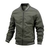 LAYENNE Maßgeschneiderte Windbreaker-Kragen-Bomberjacken Herren Marken-Vintage-Reißverschluss-Pullover Winddichte Jacke für Männer