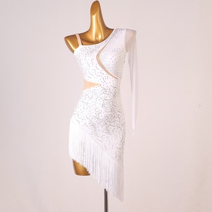 Vestido de Baile de Salón para Mujer, Estilo Ritmo Latino, 100% Poliéster, para Actuaciones y Competiciones, Profesional, Rumba, <span class=keywords><strong>Cha</strong></span> <span class=keywords><strong>Cha</strong></span> Chá - Product Image 1