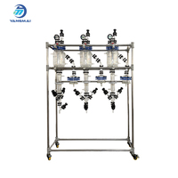 Reactor de Vidrio Continuo de 5L, Olla de Reacción de Laboratorio, Recipiente de Reacción de Borosilicato de Doble Pared
