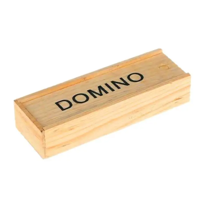 2021Hot Sale New Design Domino Block Black Educational Baby Toys Christmas Gifts Funny Kids Games With Wooden Box