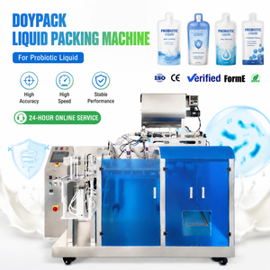 เครื่องบรรจุและปิดผนึกเครื่องดื่มโปรไบโอติกอัตโนมัติแบบ Doypack สำหรับบรรจุภัณฑ์รูปทรงไม่ปกติ ช่วยประหยัดแรงงาน - Product Image 1