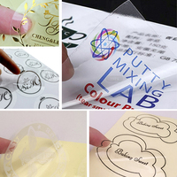 Autocollants d'étiquettes auto-adhésives Impression personnalisée Étiquettes d'emballage transparentes en PVC transparent