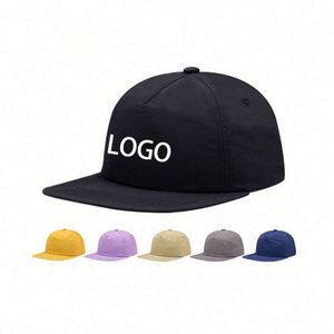 Design Custom 5 Panel Embroidery Logo Snapback Cap Waterproof Laser Cut Drilled Hole Performance Snapback <b>Hat</b> - Product Image 2