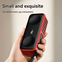 Radio FM portable SANSUI F59, lecteur MP3 Walkman, haut-parleurs sans fil pour l'extérieur, qualité sonore Hi-Fi, horloge LED, affichage des paroles