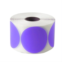 Étiquettes colorées écologiques résistantes aux rayures avec revêtement d'huile d'eau de 2x2 pouces couleur auto-adhésive bougie thermique directe artisanale