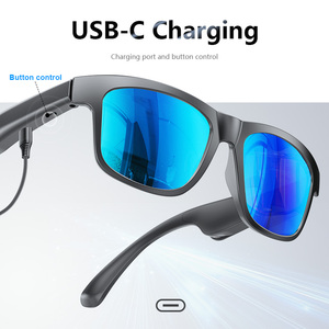 แว่นตาอัจฉริยะ IG-07 แบตเตอรี่ 130mAh กรอบน้ำหนักเบาพิเศษ เลนส์สีฟ้าป้องกันรังสียูวี 400 พร้อมฟังก์ชั่นลำโพงสำหรับการโทรออก ได้รับมาตรฐาน CE ROHS FCC PPE - Product Image 5