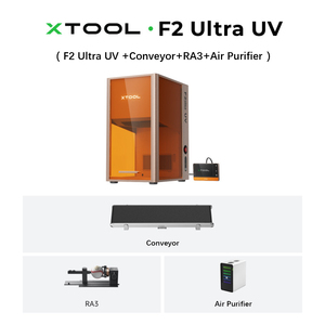 ชุดเครื่องแกะสลักเลเซอร์ XTool F2 Ultra UV 5W รุ่น Deluxe พร้อมสายพานลำเลียง + เครื่องฟอกอากาศ RA3 เครื่องแกะสลักภายในกระจก 3 มิติ - Product Image 1