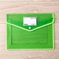 Sobre de PVC A4 con Cierre de Cordón, Carpeta Ecológica para Documentos en Colores Brillantes para Uso Escolar, de Oficina y en el Hogar