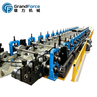 Machine de profilage à grande vitesse entièrement automatique pour rayonnages en acier galvanisé, avec moteur de coupe hydraulique de longueur et roulement