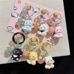Porte-clés clochette chat mignon, pendentif style Ins pour sacs de filles, cadeau pour meilleure amie, accessoire de porte-clés - Product Image 2