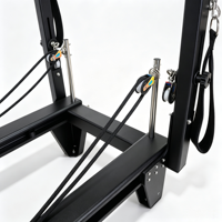 Reformer de Pilates professionnel en alliage d'aluminium de haute qualité avec demi-tournebrise réglable noir pour le corps et la santé