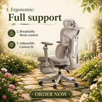 Chaise de Gaming Ergonomique Confortable pour Ordinateur, Bureau à Domicile, Étude, Conférence, avec Dossier en Maille PP, Base 5 Étoiles, Style Chinois, Réglable en Hauteur