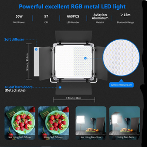 <span class=keywords><strong>Neewer</strong></span> <span class=keywords><strong>LED</strong></span> Panel Light <span class=keywords><strong>RGB</strong></span> 660 Pro II Lot de 2 Panneaux <span class=keywords><strong>LED</strong></span> Lampe Vidéo Lumière Colorée pour Appareil Photo Studio Photo Lampe d'Appoint Diffusion en Direct - Product Image 5