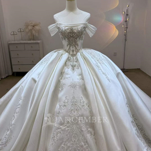 Lsjj142 Vintage Bridal Ball Gown Off Shoulder Wedding Dresses Sweep Train <b>Bride</b> Gowns Made Jancember - Product Image 2