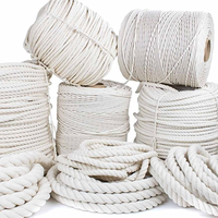 Personnalisé 3 Brins Twist 20mm 100% Corde en fil de coton Emballage souple Cordes en macramé