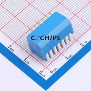 DSDP-07-B DIP Switch Through hole Component (THT) Switch Piano Key 7 2.54mm Blue - Product Image 2