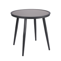 Table de salle à manger 24''x24'' 30''x30'' résistante aux intempéries, table de restaurant en HPL noyer noir, stratifié haute pression