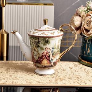 Nuevo Modelo de Tetera y Taza de Porcelana China de Guangdong, Estilo Europeo Retro de Lujo, Ecológico, con Caja de Regalo para el Té de la Tarde - Product Image 3
