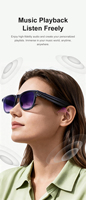Lunettes intelligentes IA 4-en-1 avec caméra HD 800W, enregistrement vidéo 1200P, assistant IA ChatGPT, traduction en temps réel, étanches IPX-6, tactiles