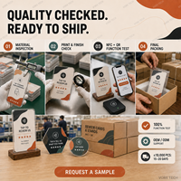 Tarjeta NFC Personalizada Vorx Tech para Reseñas de Google, NTAG213 PVC, Tarjeta con Código QR para Reseñas de Negocios, OEM