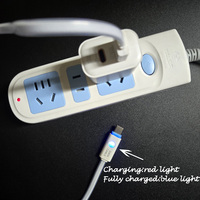 OEM ODM personnalisé rapida Tipo C durable ruban coloré câbles de type c avec lampe d'identification LED