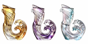 مزهرية كريستال ليولي على شكل موجة المحيط البنفسجية، ديكور فاخر لغرفة المعيشة يجلب الطاقة والثروة والإلهام - Product Image 4