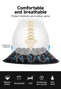 Cojín Inflable para Sentarse por Largo Tiempo – Sin Necesidad de Bomba, Cojín de Alivio de Presión de Aire Ajustable para Silla de Oficina, Avión - Product Image 5