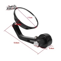Rétroviseurs latéraux universels pour moto de haute qualité 7/8 pouces, style Cafe Racer, en alliage d'aluminium
