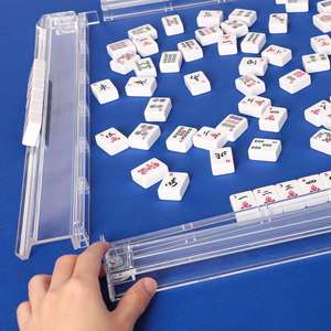 Règle de Mahjong de 17 pouces avec poussoir 2 en 1, transparente et antidérapante, pour jeu de Mahjong américain - Product Image 2
