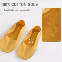 Chaussettes de bateau à bouche super peu profonde en soie glacée pour femmes No Show Chaussettes antidérapantes en maille pour femmes
