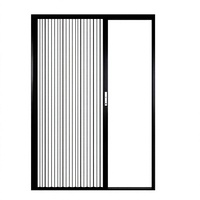 Portes pliantes modernes en aluminium robustes à double vitrage trempé pour cuisine, salon, chambre, salle de bain, entrée de centre commercial, extérieur